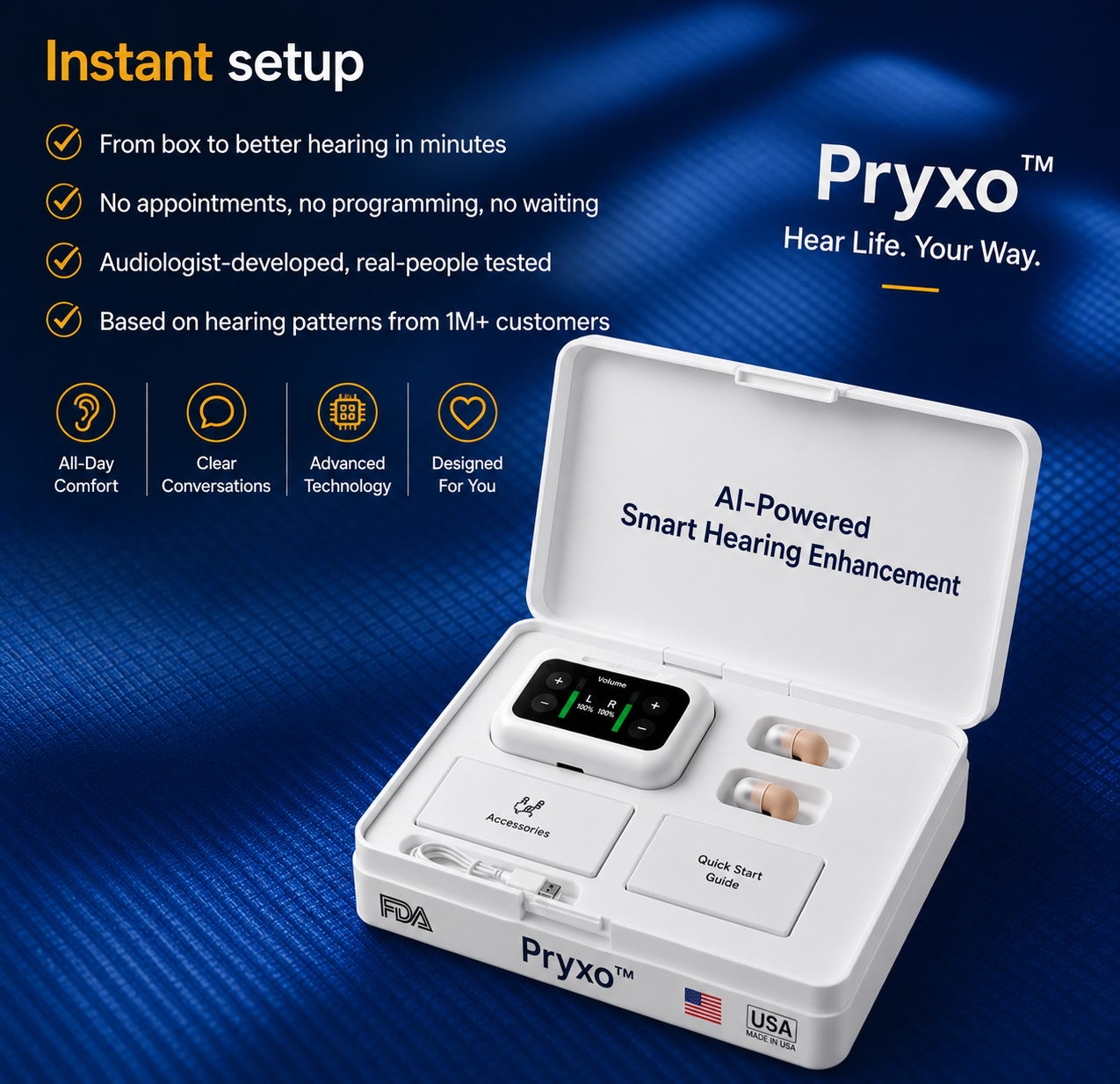 🔥 Final 2 Hours : Only Limited Stock Left🏆Pryxo® Atom X Smart Hearing Aids — Hear Clearly, Feel Confident Again 💖(Mayo Clinic Recommended）